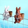 Aquarium Decoration Hanging Basket Rabbit Landscape Ornaments Cartoon Animal Fish Tank Pendant For Aquariums Lovers