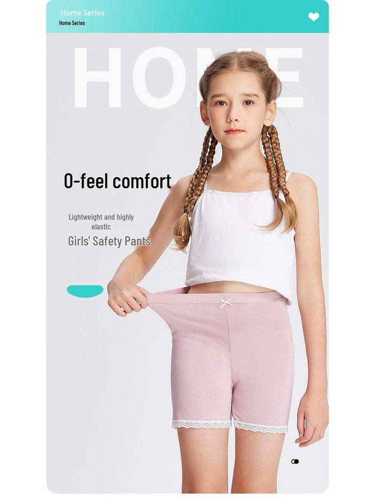 Zomerse Schooluniform Shorts voor Meisjes - Anti-Blootstelling Modal Shorts - Ademend en Comfortabel voor Kinderen