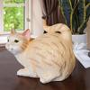 Porte-mouchoirs décoratif Chat Boîte à mouchoirs amusante Couvercle en résine Mignon Cul de chat Porte-mouchoirs Pour salle de bain Lavabo Comptoir