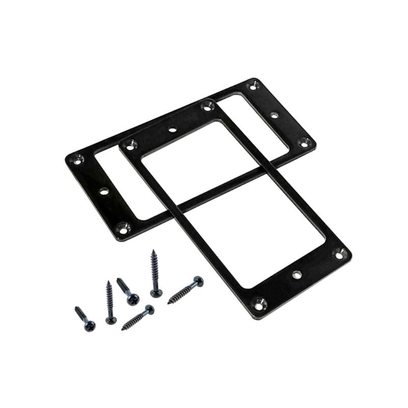 2 Pack Professional Guitarists Accessory Metal Humbucker Pickup Mounting Rings with Fittings Humbucker Frame for Guitar