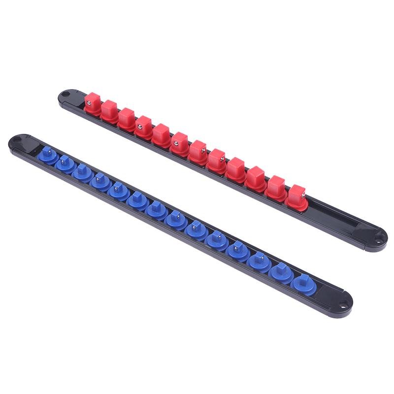 1/2 1/4 3/8 Socket Clip Rail Holder Socket Sliding Stand Sleeve Rail Rack Tool 360° Swivel Socket Organizer Abs Socket Organizer