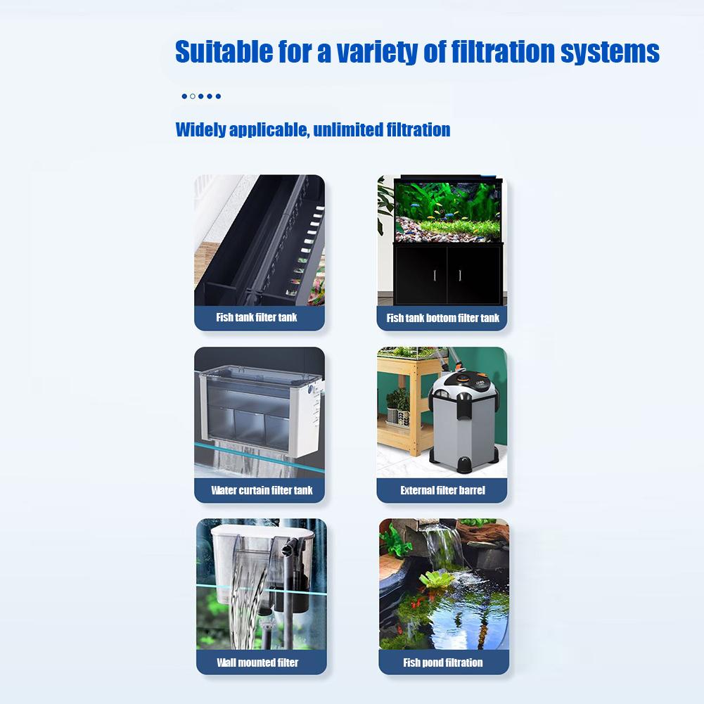 6d 8s Aquarium Biochemical Purification Filter  Cotton Honeycomb Hole Design Strong Water Permeability Glue-free Filter Accessories
