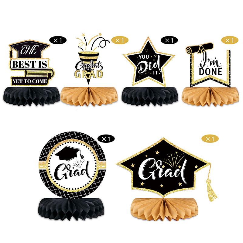 Graduation Decorations Class of 2025 Congrats Grad Balloon Paper Banner Cake Topper Gift Box Graduation Season Theme Party Decor