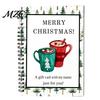 Shopping Card Management Book Highland Cow Christmas Organizer, Spiral Bound Storage Book, Durable Greeting Journal Coil Binding Portable Album