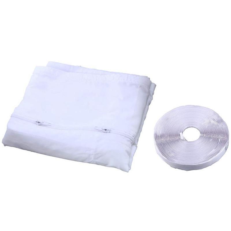 3M/5M Household Portable Air Conditioner Flexible Cloth Sealed Panel Window Sealing with Zippers Adhesive Fasteners