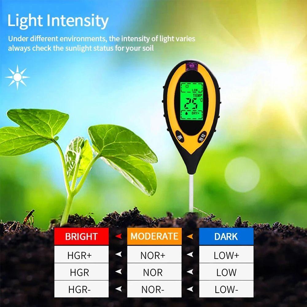 Digital Display Soil Survey Instrument LCD Screen PH Meter Soil Tester  Flower Plants