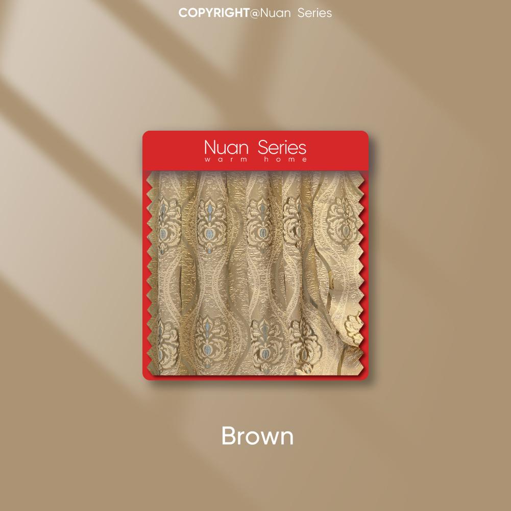 

1 шт. серия Nuan, 10-30% затемняющие модные и роскошные жаккардовые полые удобные шторы для гостиной, спальни, домашний декор W150cm x L200cm коричневый