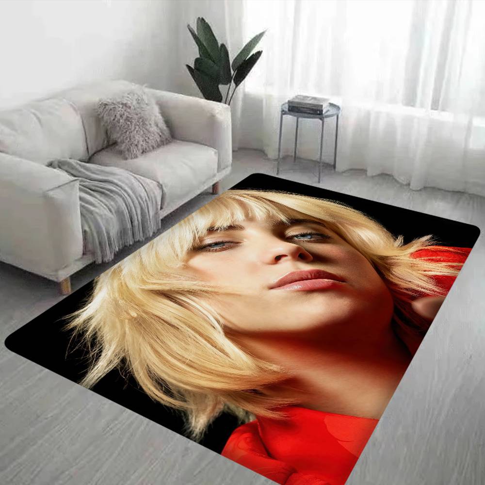 B-Billie E-Eilish Kitchen Mat Kids Room Bedroom Decoration Balcony Anti-Slip Doormat Living Room Alfombra