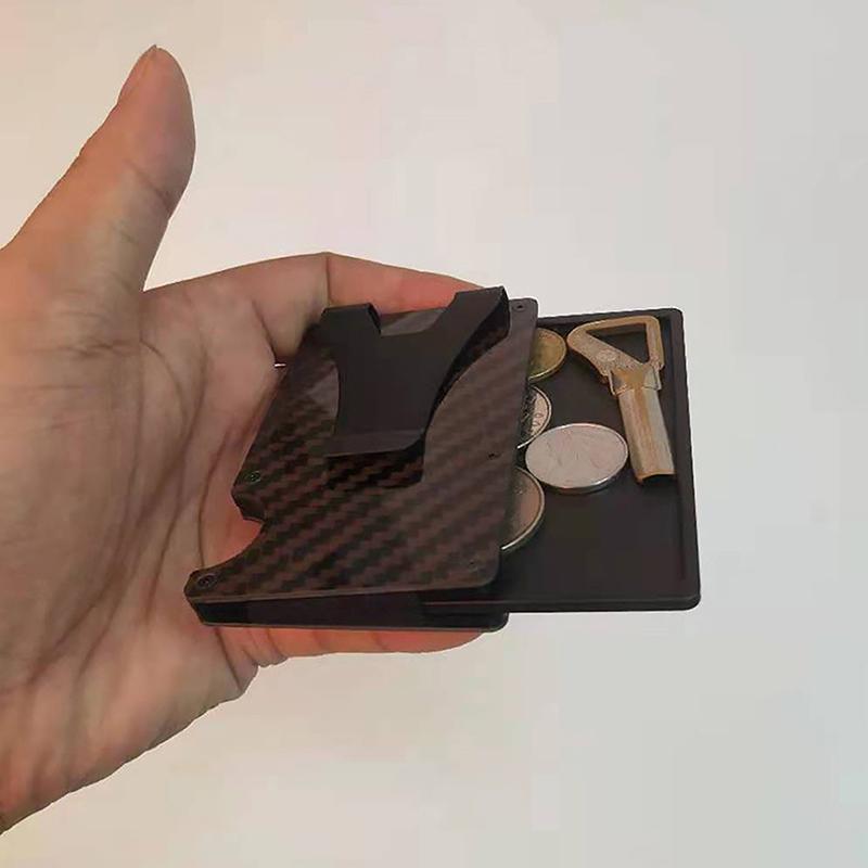 1Pcs Coin Tray For Card Holde Wallet Case Purse Card Holder Key Desk Tray Mini Slim Aluminum Metal Case