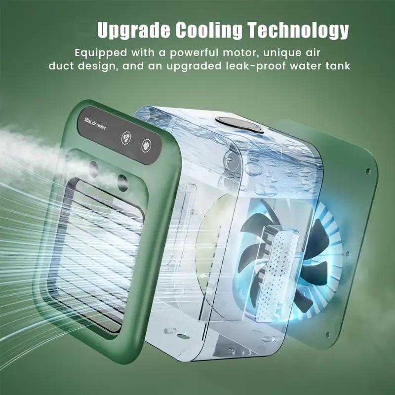Portable Mini USB Air Conditioner Fan With Humidifier And 16.91 Oz Water Tank