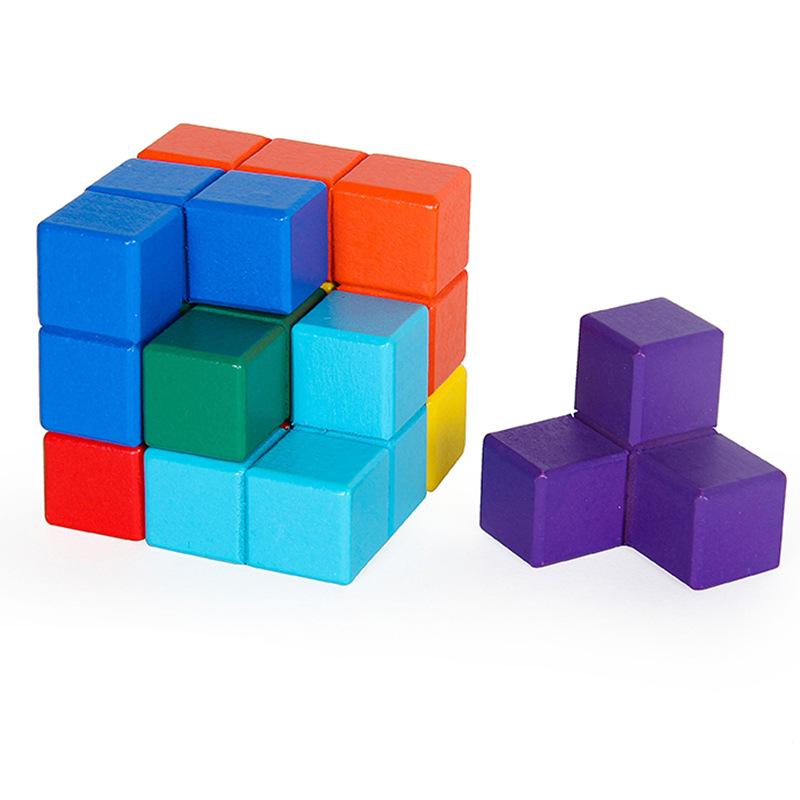 Luban 3D Soma Cube: Children s Tetris Tangram Educational Building Blocks for Early Learning.