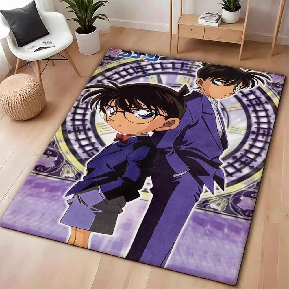 Detective Conan Anime Character Collection Theme Rug Thick Nonslip Carpet For Kids Bedroom Play Area Home Party Decor Great Holiday Gift