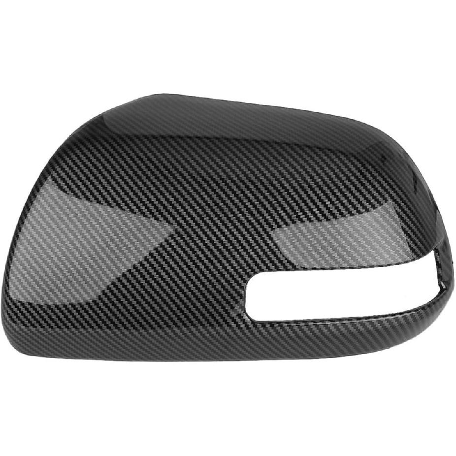 

1 Pair Exterior Side Door Rear View Mirror Cover Cap With Signal Light Hole Compatible For Toyota Tacoma 2012-2015 Carbon Fiber Style