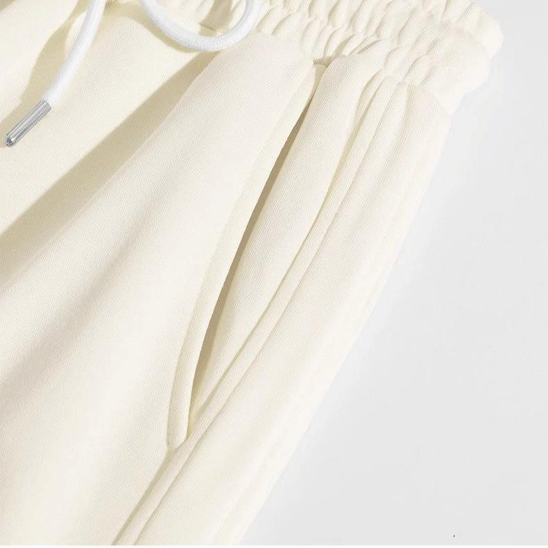 Осенне-зимние модные свободные утолщенные брюки с высокой талией и флисом для женщин — фото 8