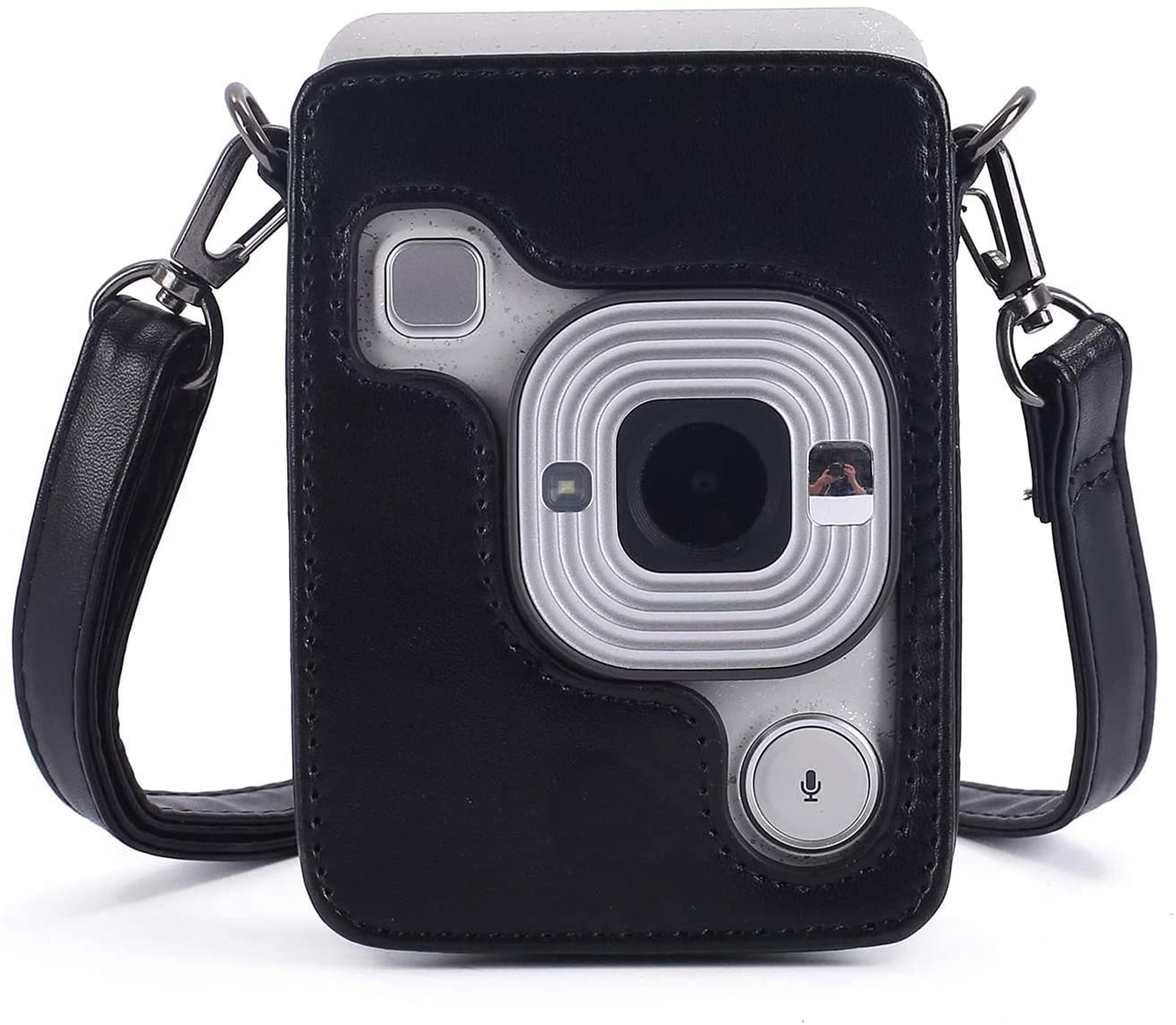 

Fuji FUJIFILM instax mini LiPlay Instant Camera Protective Camera Full PU Scratch Включає плече, зручний для перенесення, чохол, футляр, захист, чорний