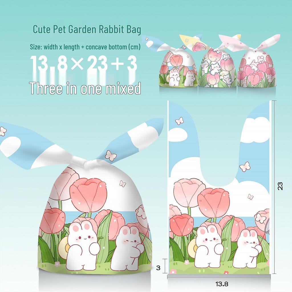 Children's Day Gift Bag: Snowflake Crisps, Snacks, Biscuits, Candy Rabbit Ear Packaging