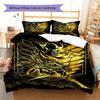 Attack on Titan Pattern Bedding,Quilt Set Quilt Cover Pillowcase Home Birthday Gift (1 * duvet cover + 2 * pillowcase, without core)