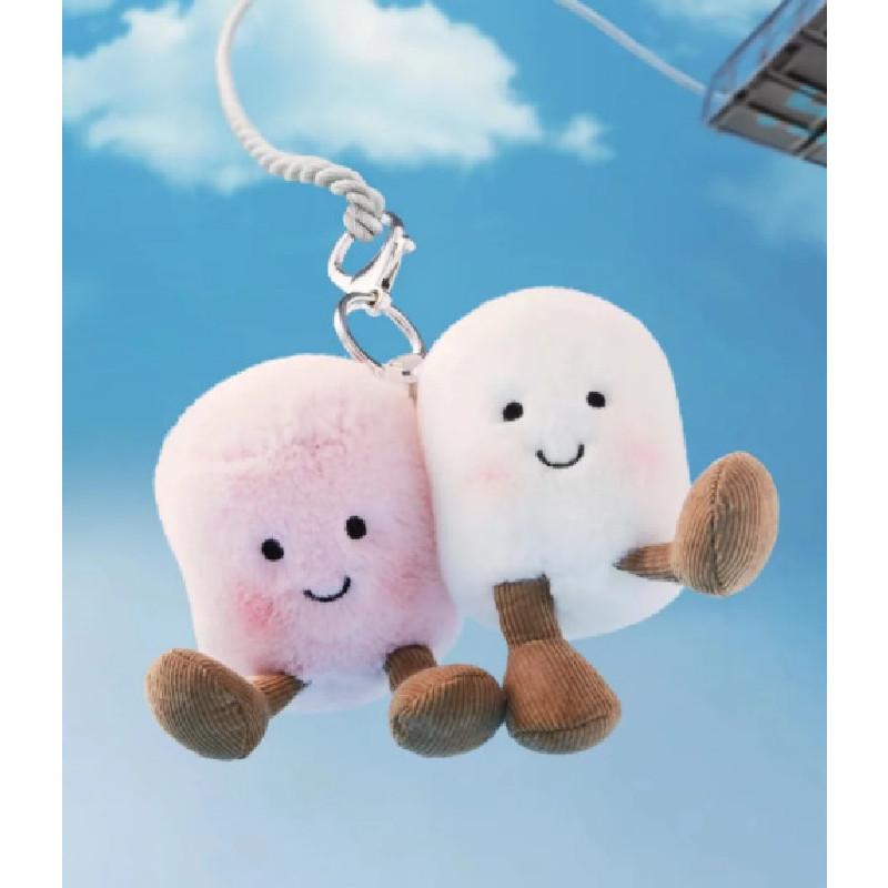 Cotton Candy Animal Plush Keychain With Soft Short Hair For Kids And Baby