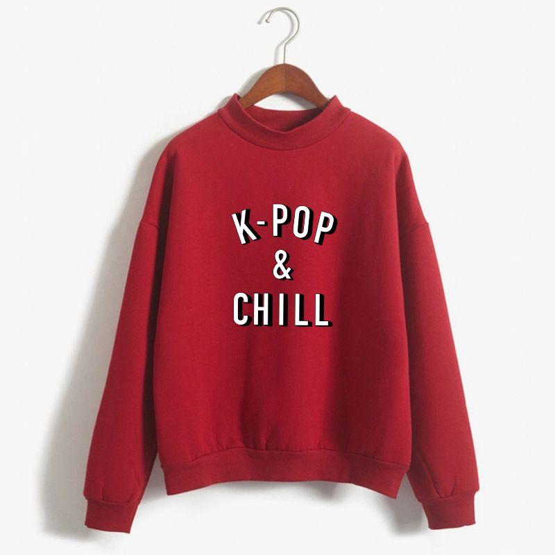 Kpopchill Women Sweatshirt Sweater Tops Jumper Hoody Pullover Colors 8 8 Colors