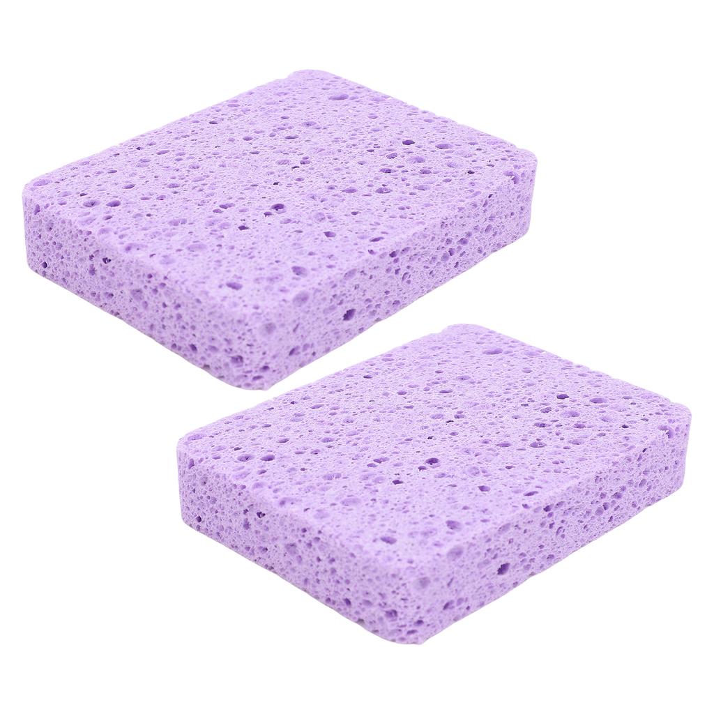 2Pcs Painting Sponge Rectangle Absorbent Sponge Set with Storage Box for Crafting Cleaning