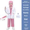 Kids Doctor Nurse Costume Set Role Play Pretend Play Preschool White Coat Outfit