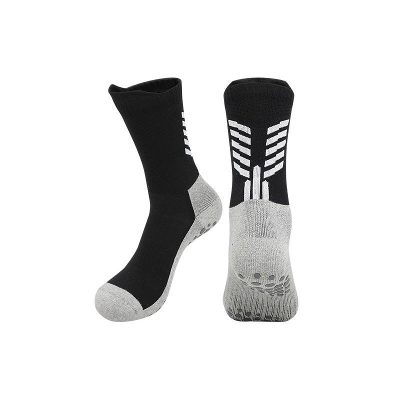 

Professional Mid-Calf Non-Slip Breathable Football Training Socks with Thickened Towel Bottom and Shock Absorption L (38-44) чёрный