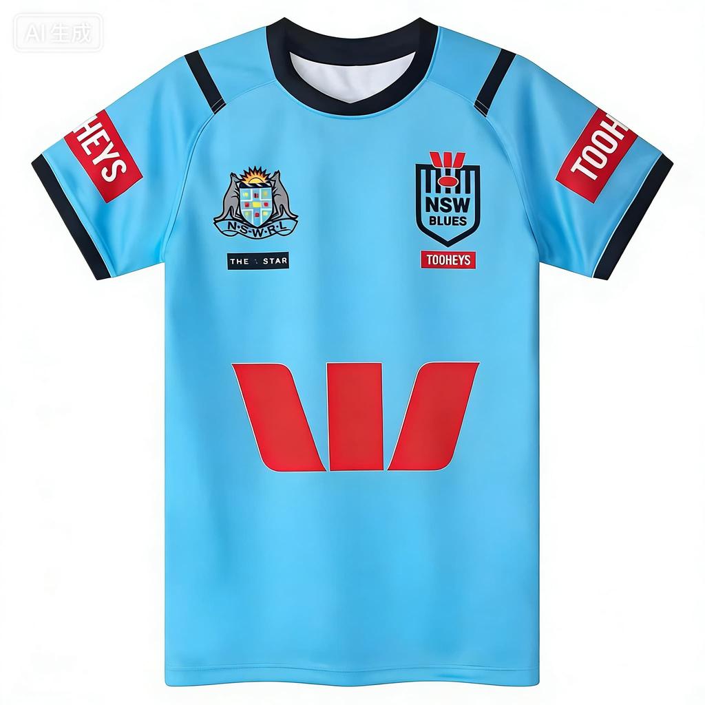 Ikonický dres NSW Blues State of Origin Rugby Domácí Venkovní Tréninkový Prodyšný Rychleschnoucí Tričko Pro Zaryté Rugbyové Fanoušky Rodinná Dětská Trička