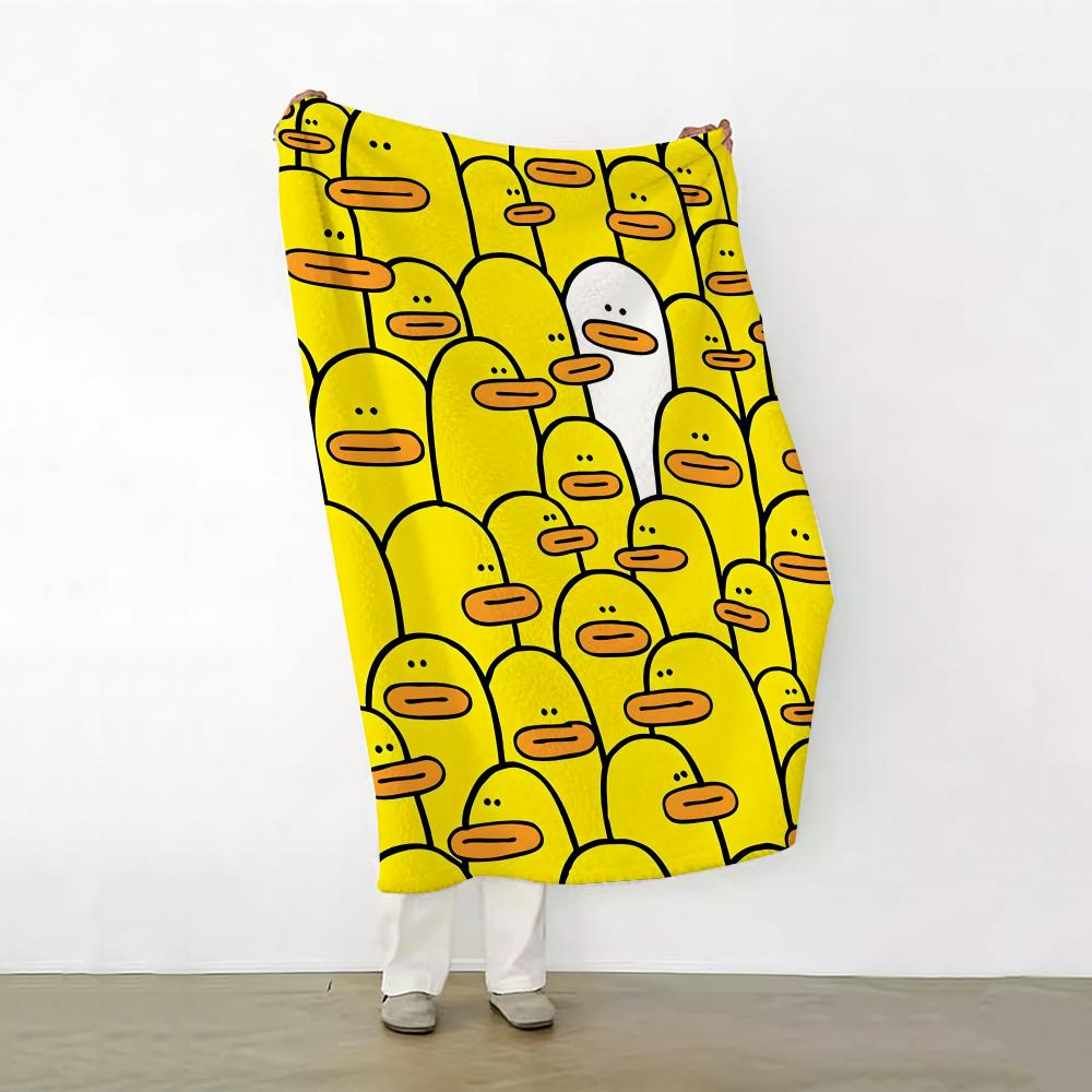 Art C-Cute Y-Yellow D-Duck Throw Soft Warm Flannel Fleece Throw Blanket for Sofa Bed Travel Home