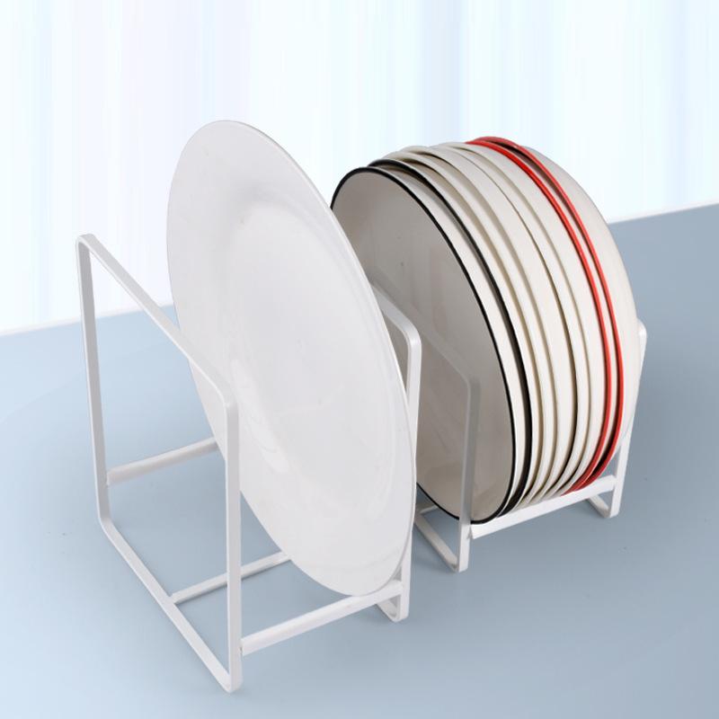 1pc Kitchen Cabinet Plate Storage Countertop Dish Rack Drawer Dinner Plate Partition Drain Rack Layered Storage Rack Accessories