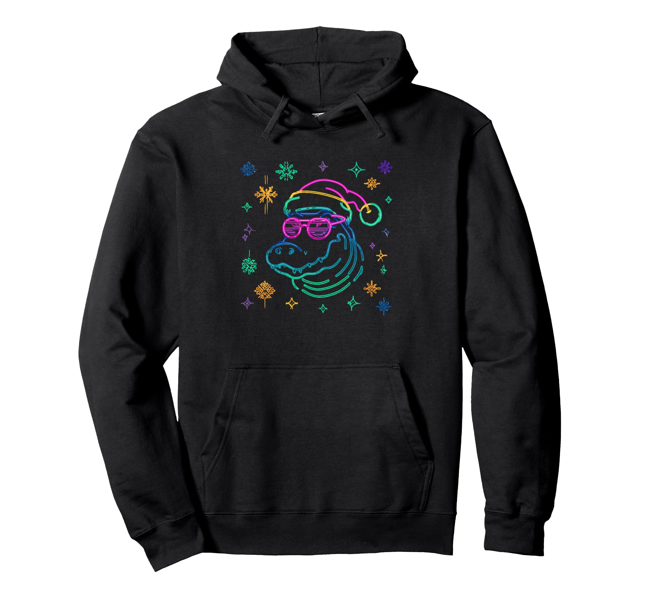 Crocodile face, round glasses, winter character graphic, pink hoodie