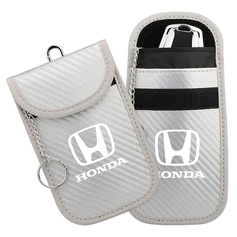 

Honda Logo Car Key Pouch Signal-blocking Faraday Bag Key Case Anti-theft Car Key Storage Organizer with Wear Resistant Material