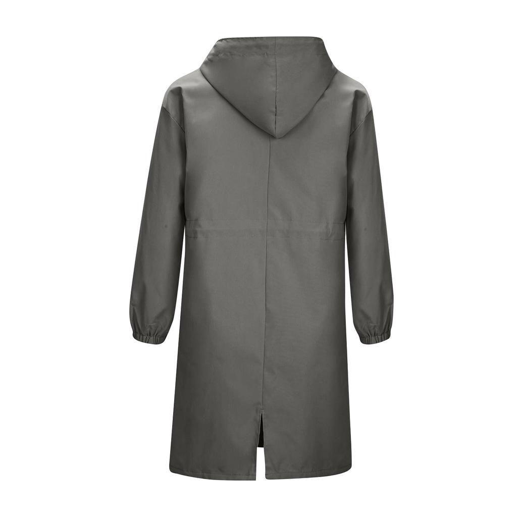 Women's Autumn And Winter Casual Temperament Solid Color Trench Coat In The Long Jacket