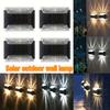 LED Solar Wall Light Waterproof Lighting Corridor Outdoor Balcony Garden Solar Power Lamps Ultra Fence Down Lamp Warm Up
