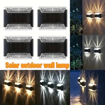 LED Solar Wandleuchte Wasserdichte Beleuchtung Korridor Außen Balkon Garten Solarenergie Lampen Ultra Zaun Abwärtslampe Aufwärmen