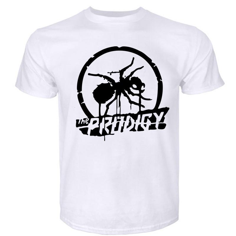 New The Prodigy Yellow Logo Punk Rock Band Men'S T-Shirt Black And White Round Neck Tee Shirt Men O-neck Brand Summer Teeshirt