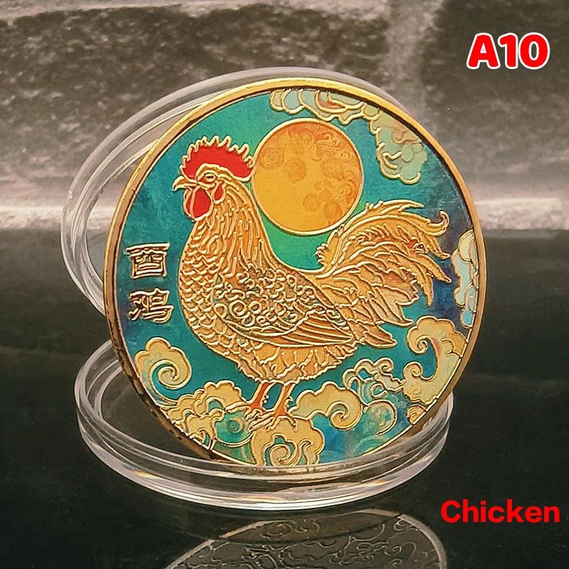 

Coin Chinese 2026 12 Zodiac Horse Decoration Colored Commemorative Medal Year Of The Horse High Quality Decorative Coins Gift