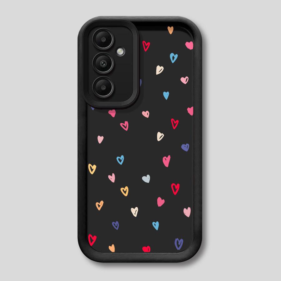 Soft Shell Case for Samsung Galaxy A26 A22 A33 A24 A13 A56 A36 A32 A14 A23 A12 A34 A16 Colorful Hearts