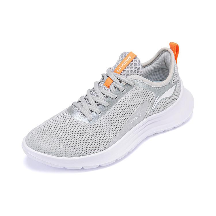 Li Ning Casual Slip Resistant, Abrasion Resistant, Breathable Low top Running Shoes Men's Coin Gray ARBT029-2
