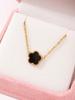 1PC Stainless Steel Pendant Necklace Clover And Flower Design for Women Versatile Occasion Jewelry Unboxed