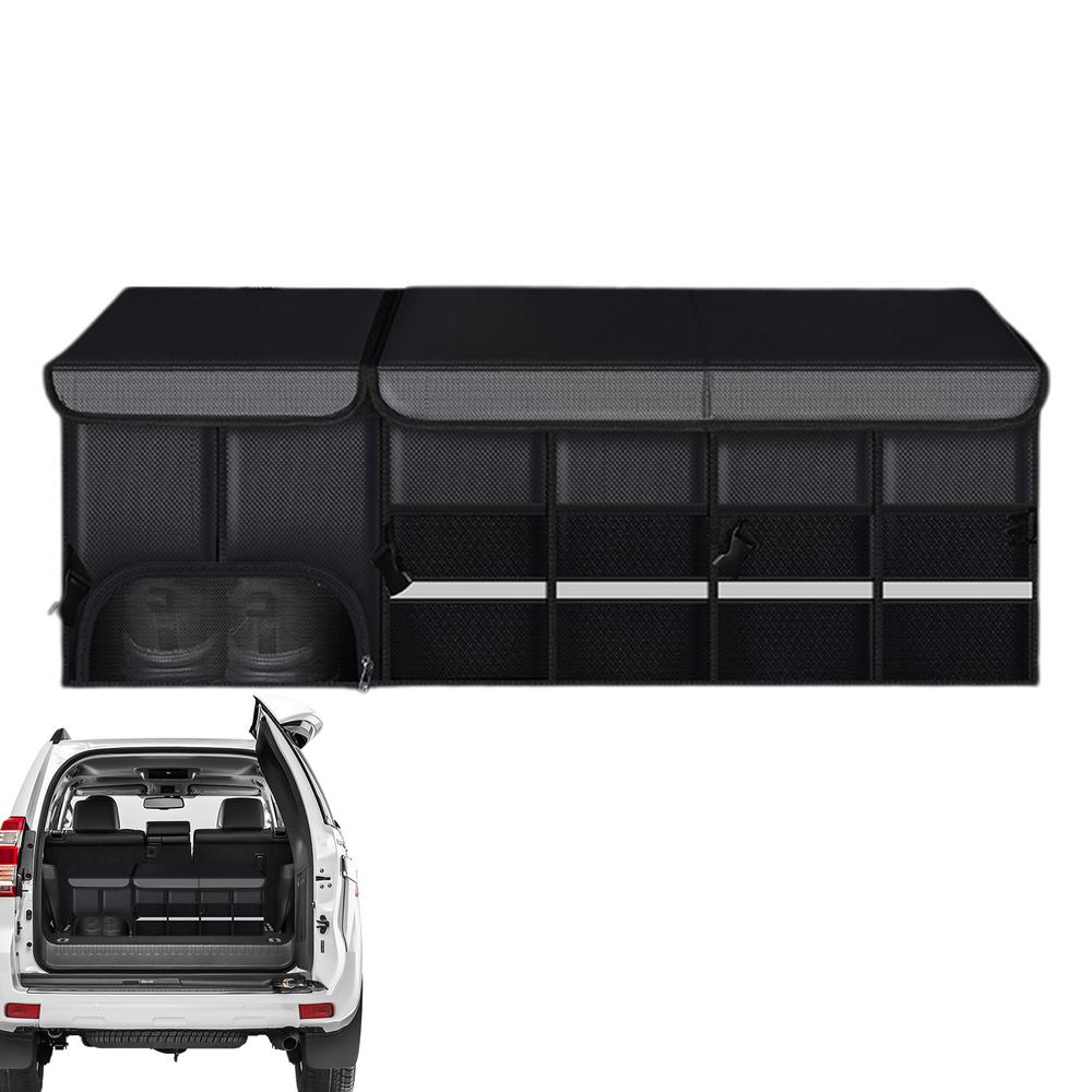 Car Trunk Storage Box Foldable Large Capacity Storage Box Portable Storage Box With Handle Oxford Cloth Organizer For Outdoor