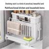 Multifunctional Wall-Mounted Kitchen Organizer with Knife Holder & Chopstick Caddy