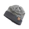 New Unisex Two-Tone Winter Hats Add Fur Lined Men And Women Fashion Warm Beanie Cap Casual Winter Knitted Hats
