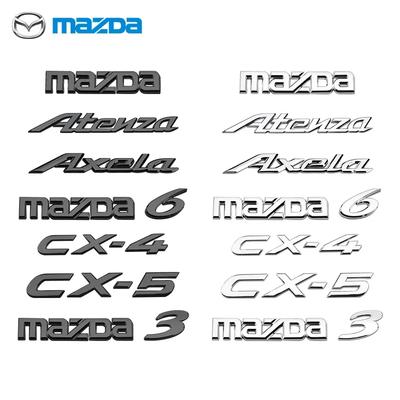 1ks Auto 3D ABS Chromový Znak Kufr Písmena Logo Odznak Nálepka Decal Příslušenství pro 3 5 6 Atenza Axela CX-4 CX-5 323 M3