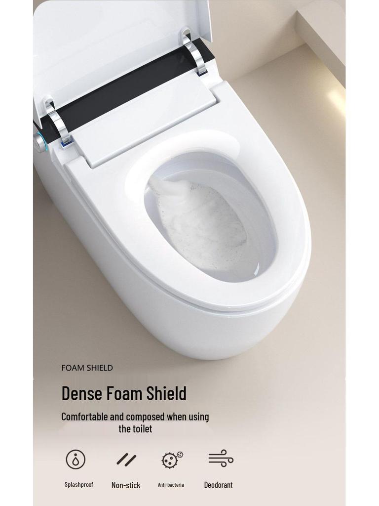 Smart One-Piece Automatic Toilet with Foam Shield, Instant Heating & Multifunctional Features for Hotel Use