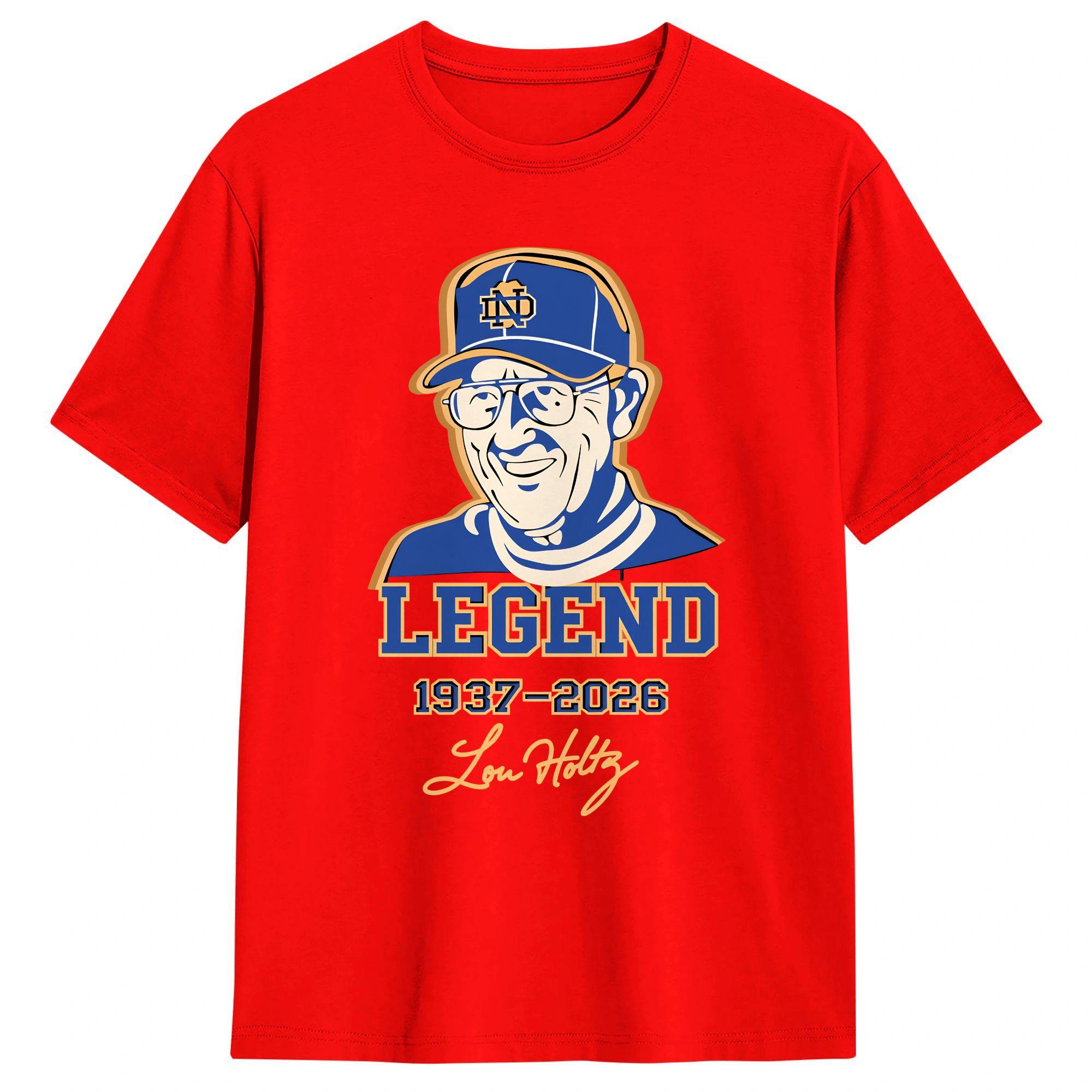 

Legend Lou Holtz 19372026 TShirt Beach Vintage TShirts Pure Cotton Hip Hop Tee Shirt For Man Casual Tops S