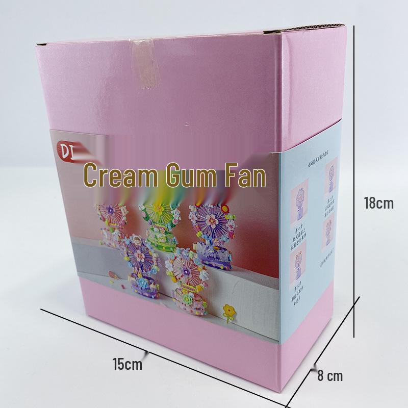 Portable Children's Fan with DIY Craft Kit - Educational Toy and Creative Glue Set