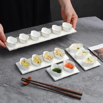 Kreativer Pflaumenblütenteller, weißer Keramik-Obstteller, Süßigkeiten, Trockenfrüchte, Snackteller, Salat, Dessertschale, Küchen-Dip-Gewürzteller