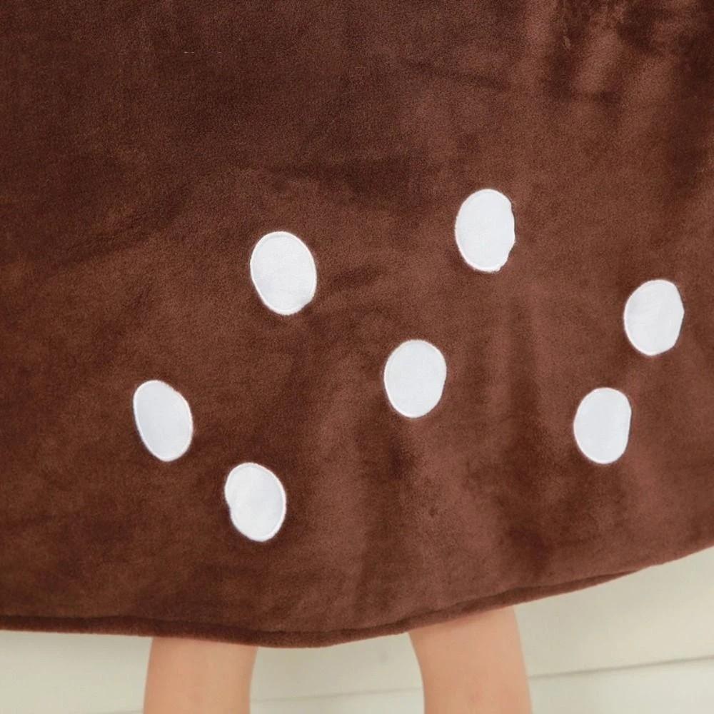 Cute Cartoon Dinosaur Cape Blanket Cozy Soft Throw Blanket Comfortable Warm Flannel Hooded Blanket Dormitory