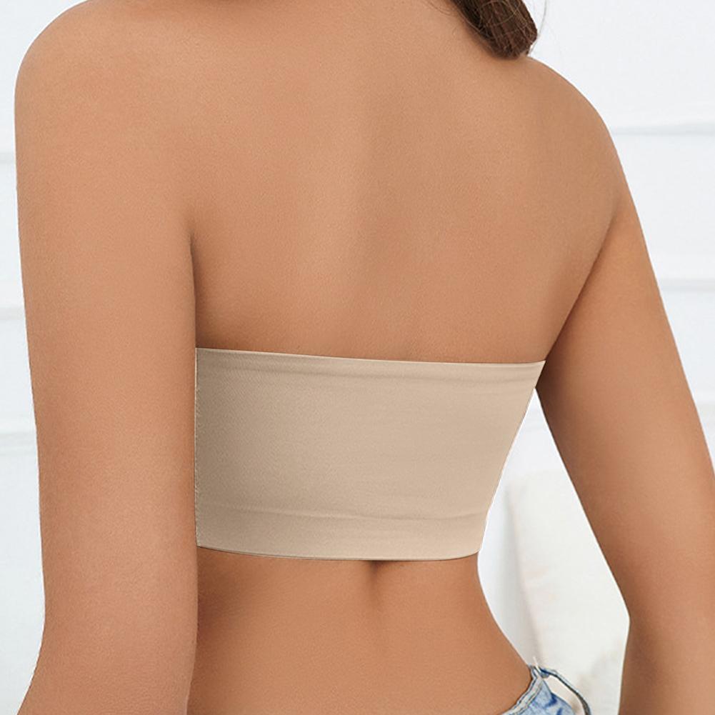 Reggiseno a Tubino Senza Spalline da Donna Fascia Avvolgente per il Petto Bandeau Senza Fodera Senza Cuciture Traspirante Confortevole Intimo Top