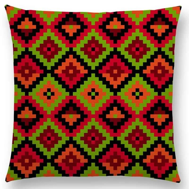 Colorful Geometric Pattern square Cushion Cover Pillow Case Decorative Line/ Throw Pillows Cushions for Home Decor x